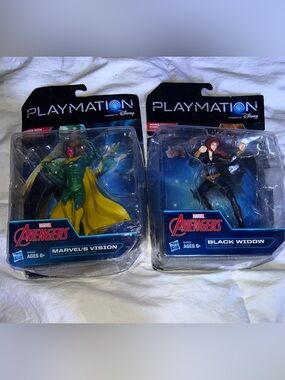Playmation Marvel Avengers Vision Hero/ Black Widow Smart Figure Disney Hasbro